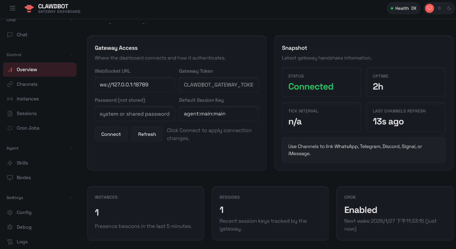 OpenClaw Dashboard — the AI assistant platform you get with ClawInst